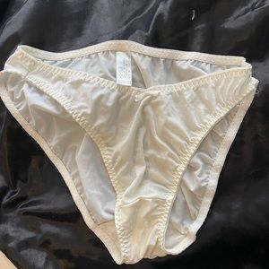 shimmery white vintage underwear